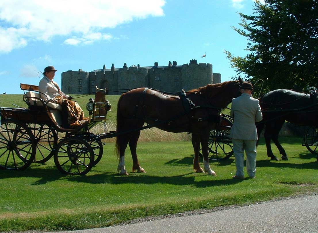 *horse and carriage at chirk castle