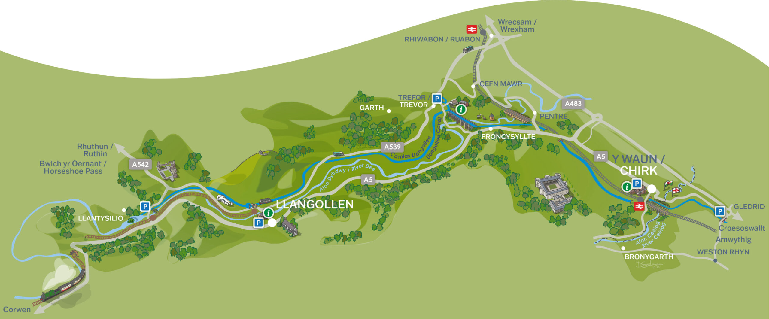 Pontcysyllte World Heritage Site map