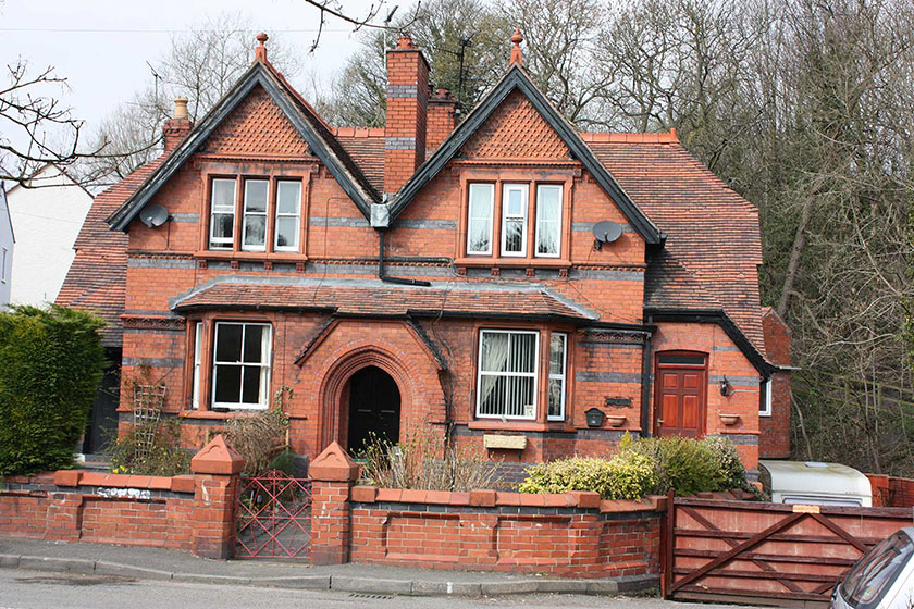 Former brickworks house, Acrefair Hen dŷ gwaith brics, Acrefair