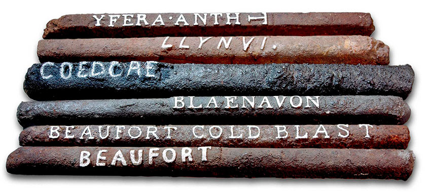 Bars of pig iron from Wales