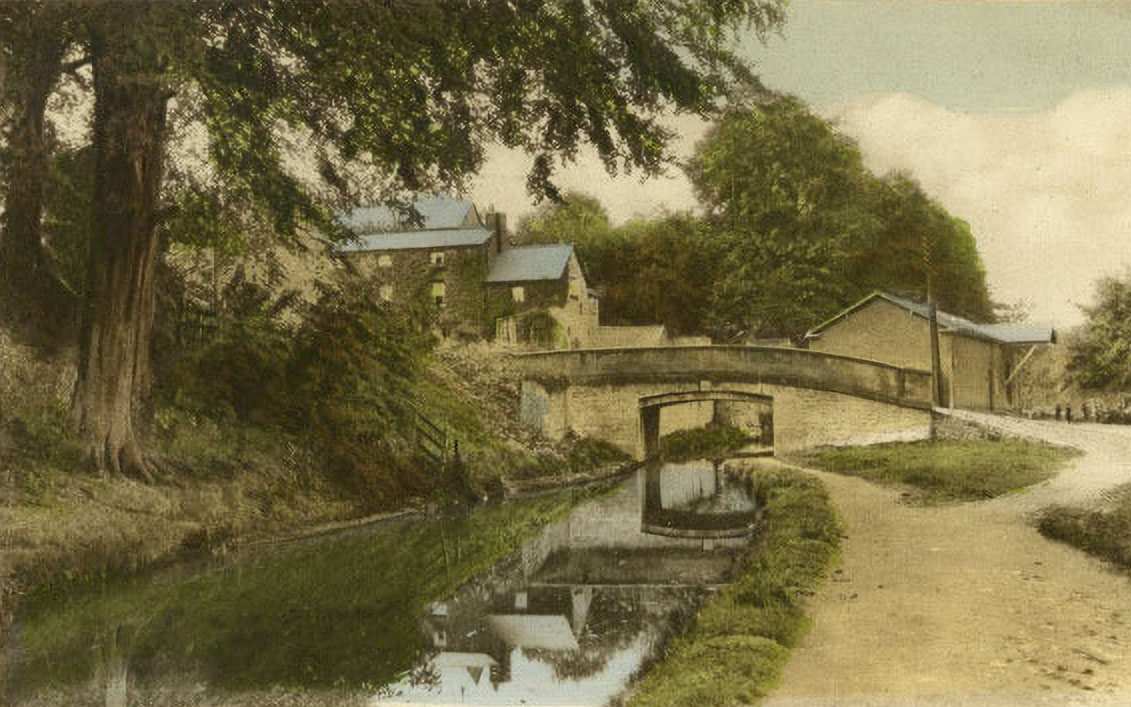 Chirk Bank and Canal then and now