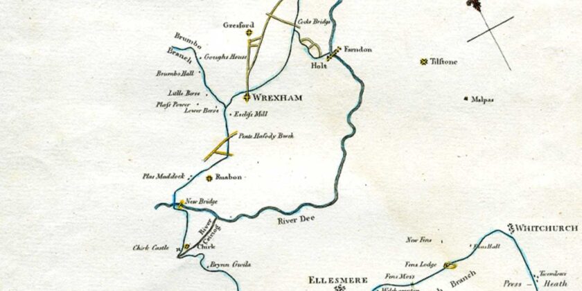 1795 survey map for Llangollen Canal