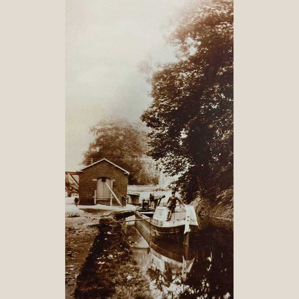 Chirk Bank Wharf with old warehouse