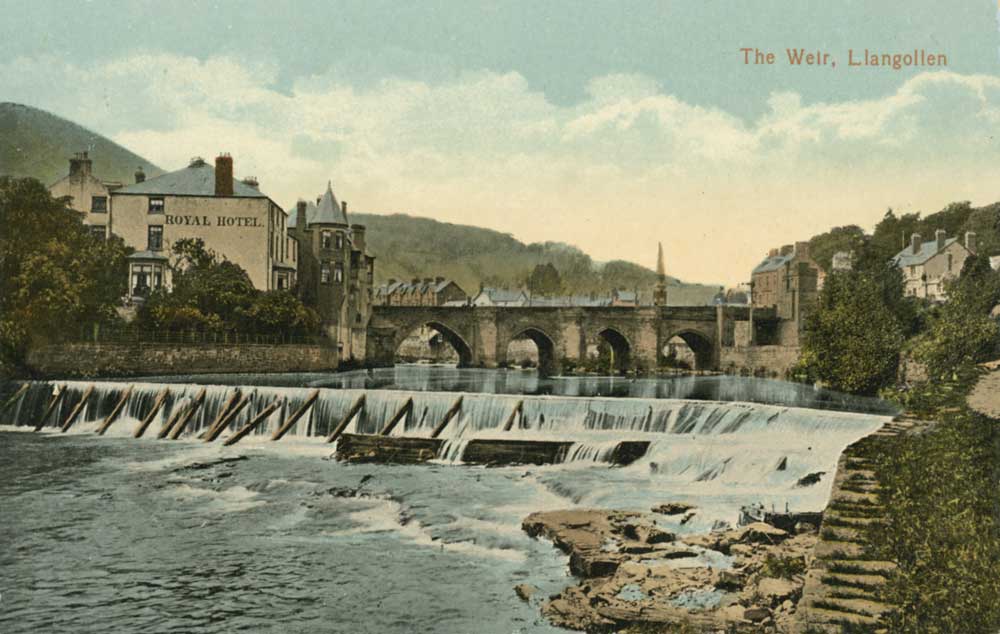 Llangollen Bridge postcard Crown copyright RCAHMW